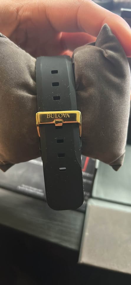 Bulova Marine Star Black Gold Water Resistant Watch